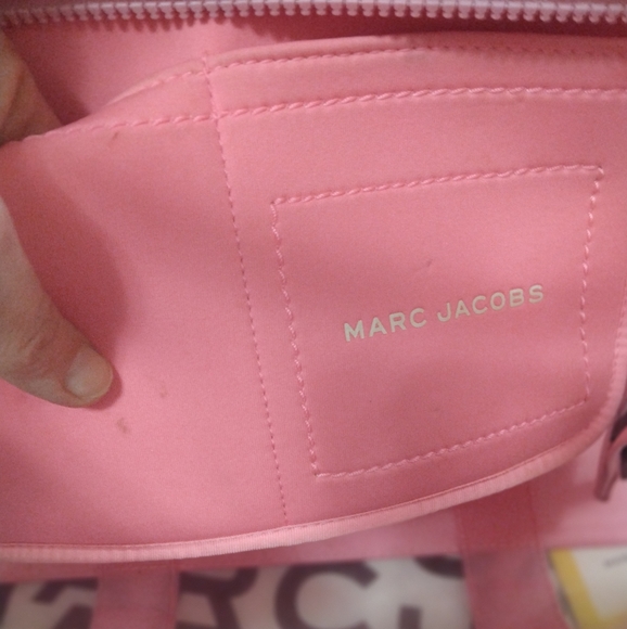 Marc Jacobs Tote Bag Pink Tote Bag In Very E.U.C With Dustbag Medium Size - Picture 11 of 16
